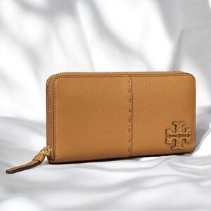 NEW TORY BURCH MCGRAW ZIP CONTINENTAL WALLET